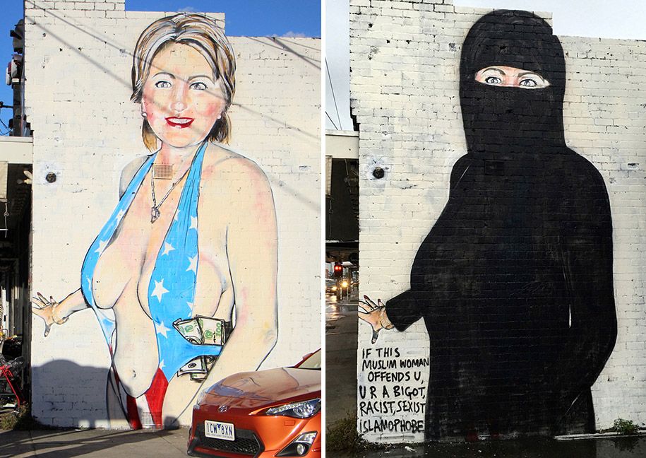 hillary-Clinton-graffiti-over-niqab-melbourne-lushsux-4