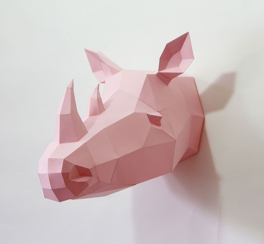 कागज पशु मूर्तियां-paperwolf-Wolfram-kampffmeyer -5