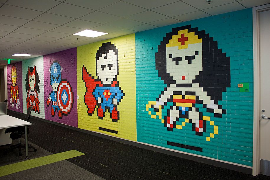 office-wall-superheroes-post-it-art-ben-brucker-33