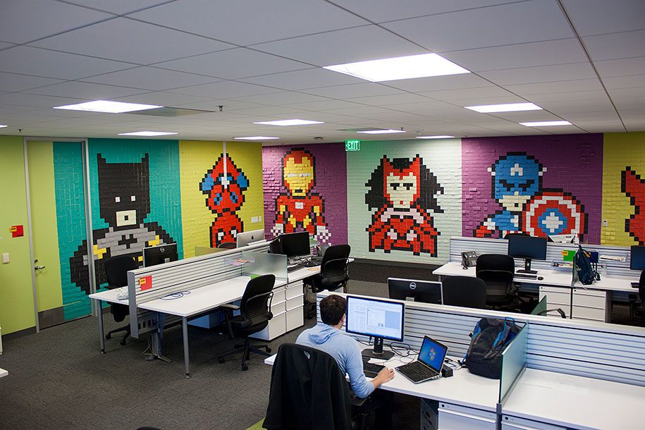 Büro-Wand-Superhelden-Post-It-Art-Ben-Brucker-30