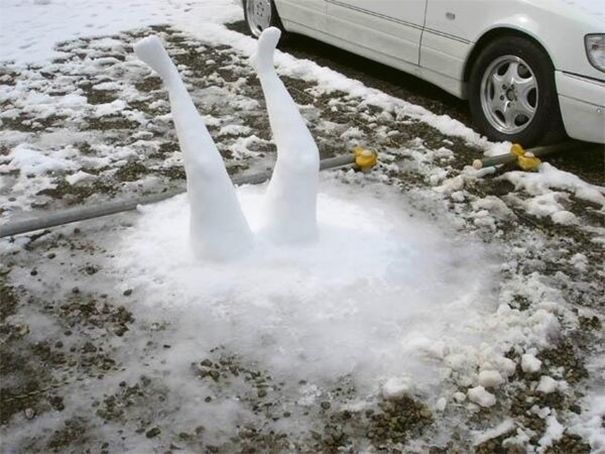 sněhová socha-umění-zima-11