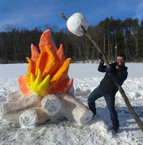 snehová socha-umenie-zima-1