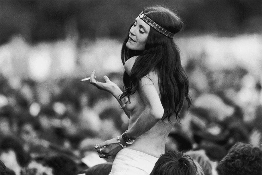 dámská móda 60. let Woodstock 1969-13