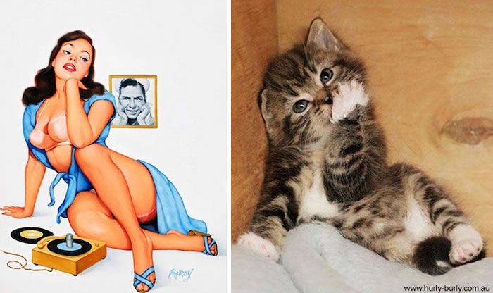 grappige-katten-vintage-pin-up-meisjes-4