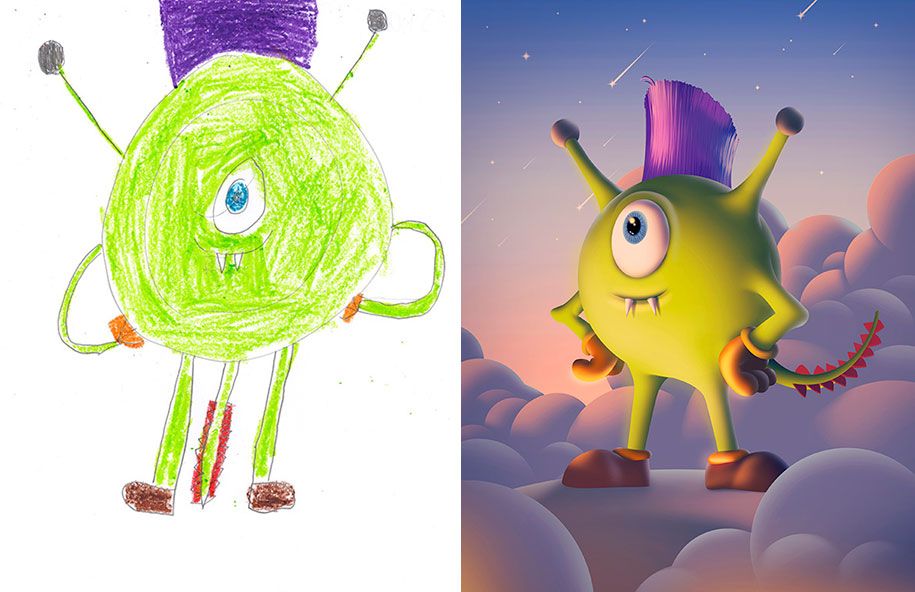 umjetnici-crtaju-djeca-crteži-nadahnuće-čudovište-projekt-7