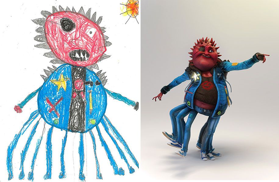 umjetnici-crtaju-djeca-crteži-nadahnuće-čudovište-projekt-10