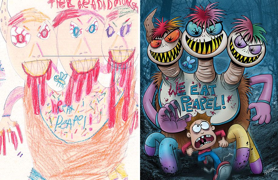 umjetnici-crtaju-djecu-crteži-nadahnuće-čudovište-projekt-9