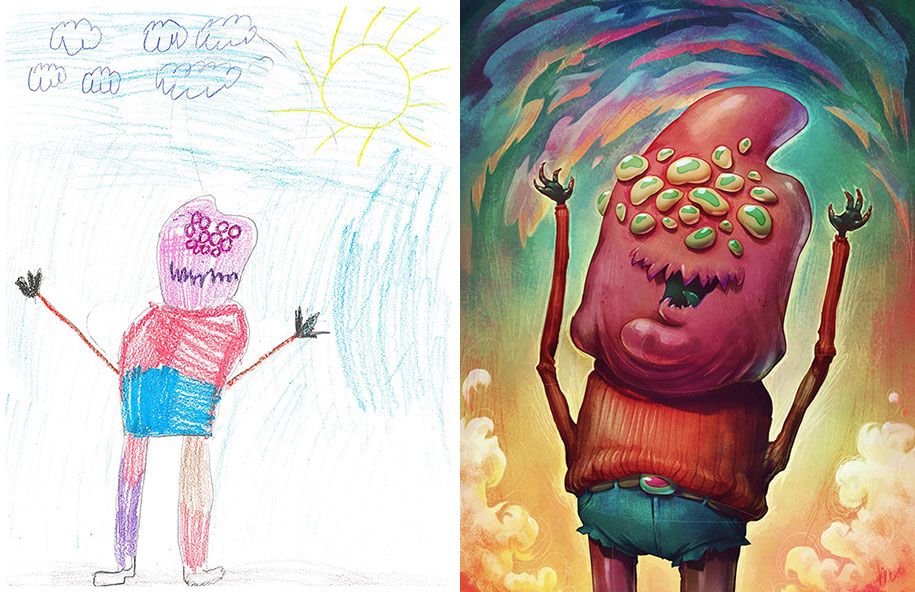 umjetnici-crtaju-djeca-crteži-nadahnuće-čudovište-projekt-15