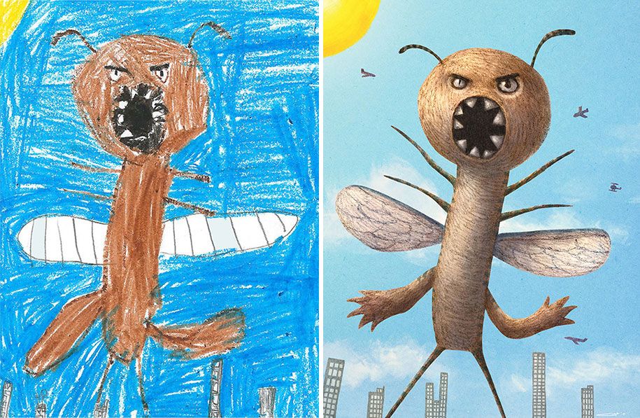 umjetnici-crtaju-djeca-crteži-nadahnuće-čudovište-projekt-19