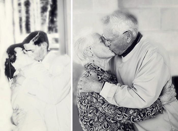 אז-ועכשיו-אוהבים-זוגות-משחזרים עשרות שנים-תמונות -9