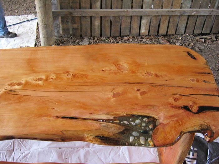 राल-Sealife लकड़ी की मेज-इनले-woodcraft-दर-डिजाइन -2