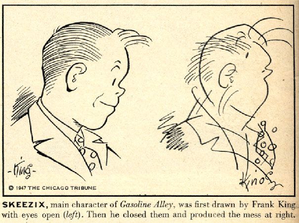 40. léta-komiks-umělci-kresby se zavázanýma očima-časopis o životě-4