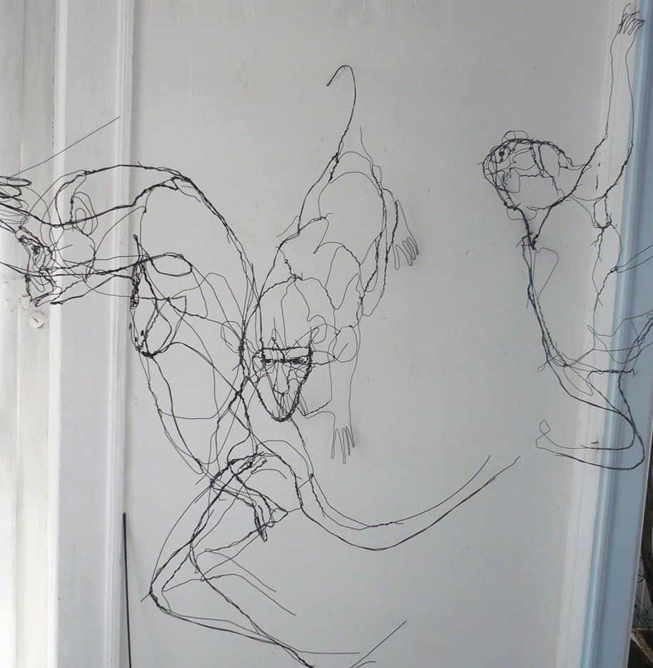 كراسة الرسم-خربشة-سلك-حيوان-نحت-تماثيل-ديفيد-أوليفيرا-البرتغال -9