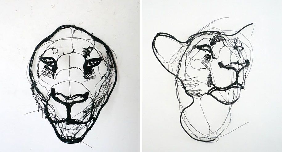 sketchbook-scribble-wire-animal-sculpture-statues-david-oliveira-portugal-1