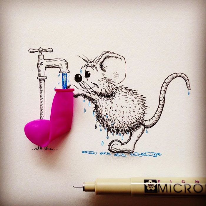 ציורי עיפרון-הרפתקאות עכבר-ריקיקי-לואיק-אפרדארט -26