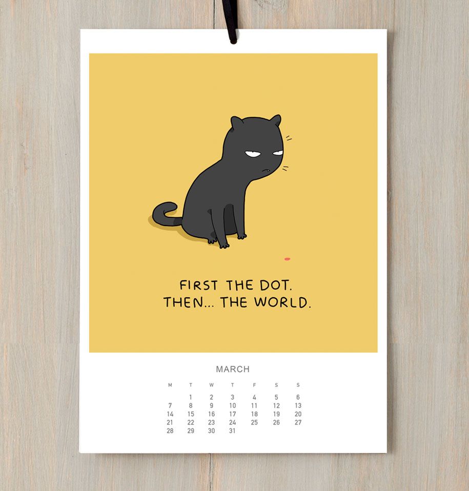 かわいい-イラスト-2016-cats-wall-calendar-lingvistov-10