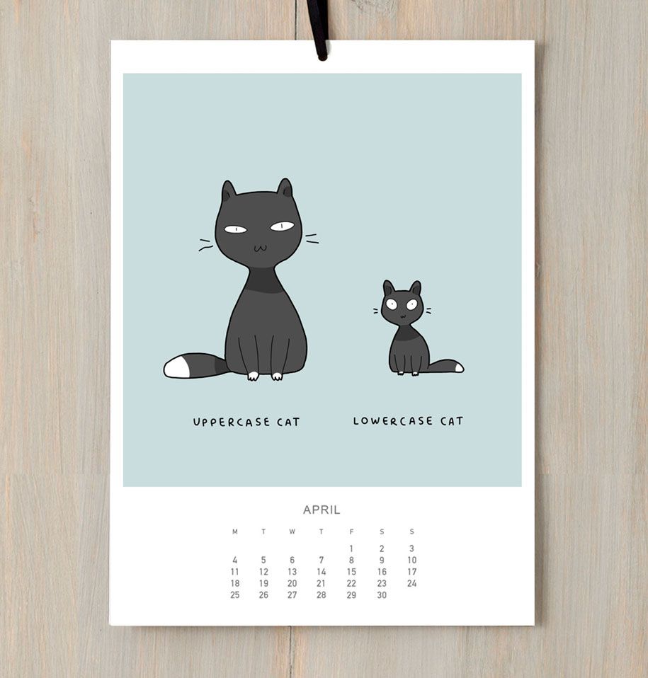 かわいい-イラスト-2016-cats-wall-calendar-lingvistov-9