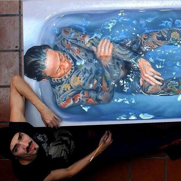 реалистичные-картины-вода-плавание-люди-густаво-сильва-нуньес-13