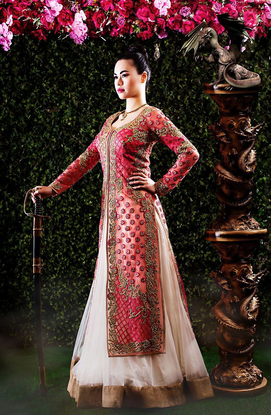 Дисней-принцесса-невеста-Индия-свадебная фотография-Амрит-Гревал-5
