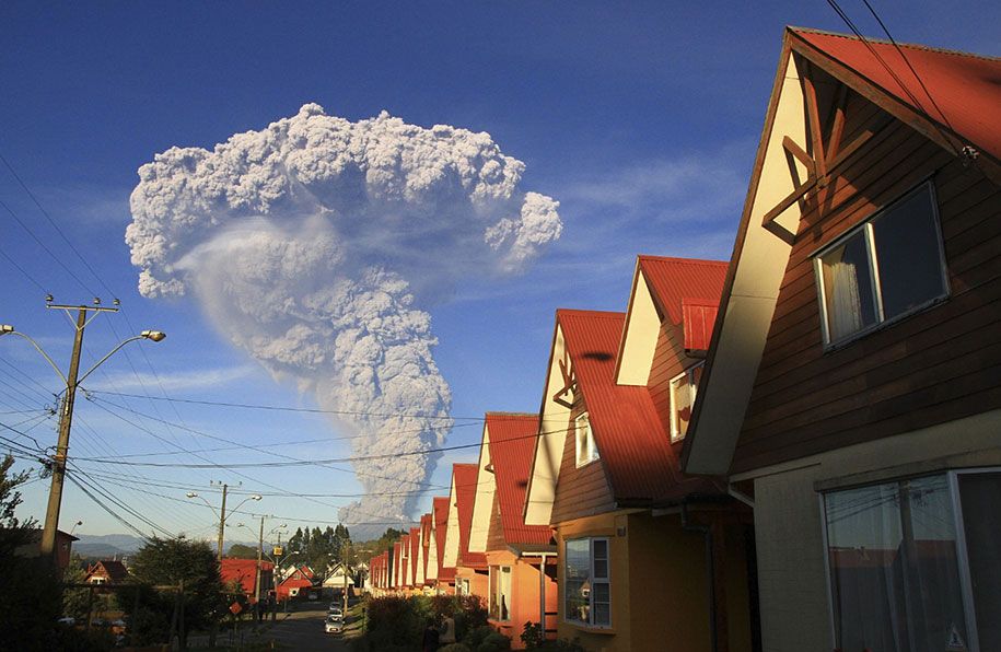 아름다운 무서운 화산 분화 칼 부코 칠레 -16