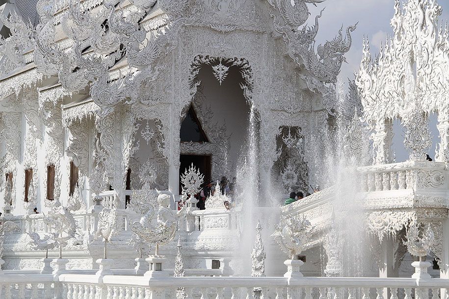 المعبد الأبيض وات رونغ خون البوذي تايلاند العمارة 8