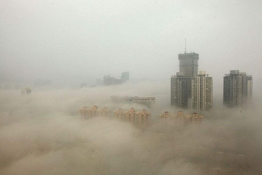 प्रदूषण पर्यावरण के मुद्दों पर फोटोग्राफी-चीन-18