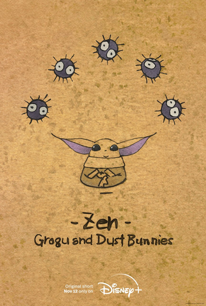  지브리 애니메이트 스타워즈 단편'Zen - Grogu and Dust Bunnies'