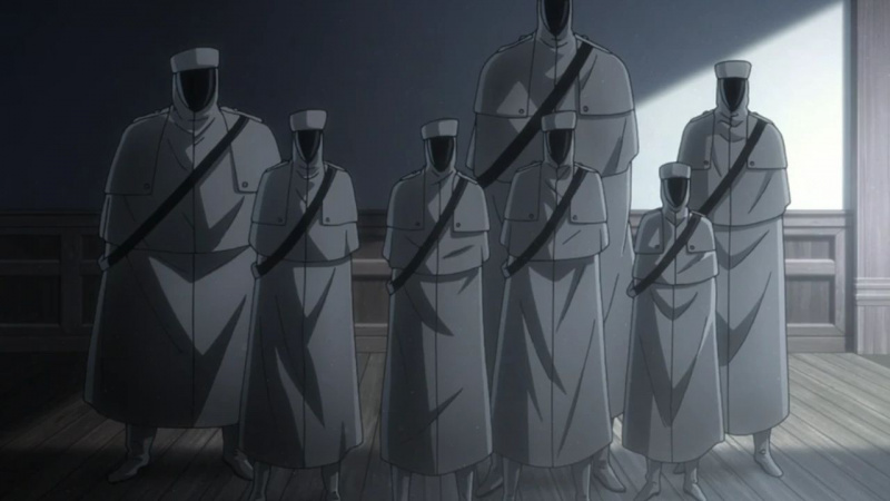   Hvem er de mennesker i hvide klæder, der kom til Yamamoto for at erklære krig?