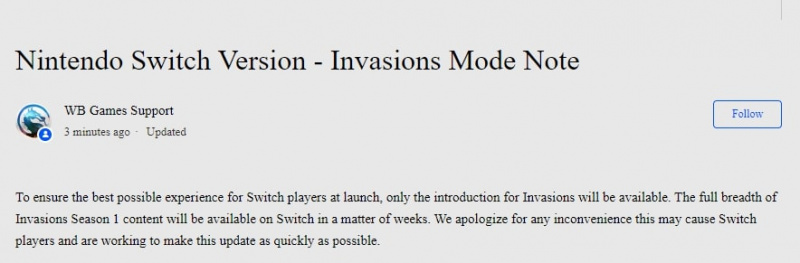  Ολοκληρώστε το Invasions Mode στο Mortal Kombat 1 για το Switch στα σκαριά