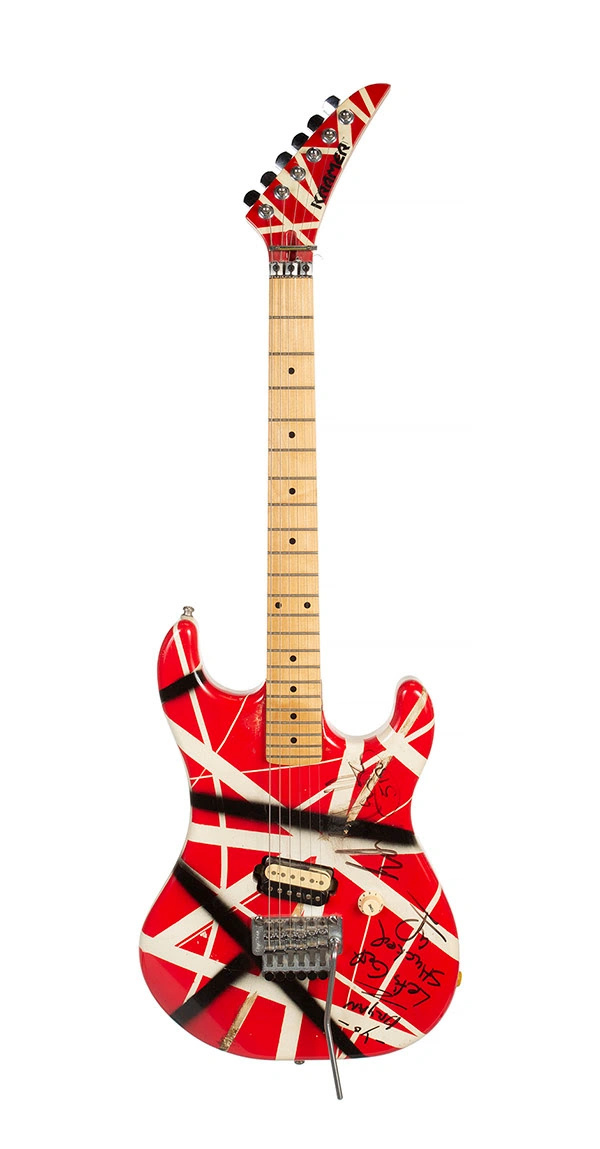 unavngivne 12 To af Eddie Van Halens Frankenstrat-stilguitarer på auktion
