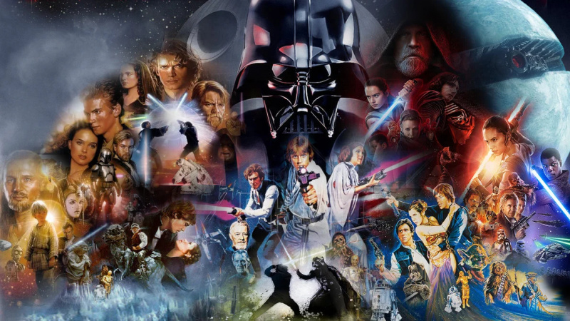 Collage de la saga Star Wars Skywalker