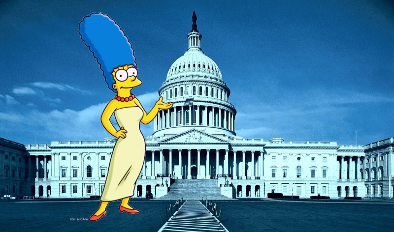 Stručná historie Marge Simpsonové versus Washington